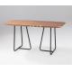 Modern Simple Metal Frame Rectangle Wood Dining Table