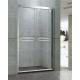Mirror Finished Double sliding Glass Shower Doors With Stainless Double square Handles