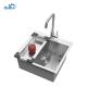 Single Bowl SUS304 Stainless Steel Kitchen Sinks Handmade House Kitchen Sinks With Faucet