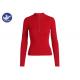 Quarter Zip Womens Knit Pullover Sweater Soft Stand Collar Ribbed Plain Garment
