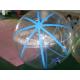 1.0mm PVC Transparent Walk On Water Inflatable Ball With Blue Strings