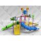 Play Equipment Splash Water Playground Fiberglass Spray  With Kids Slide