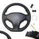Car Accessories Black Artificial Leather Customized Steering Wheel Cover For Citroen Elysee C-Elysee New Elysee 2014