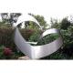 Simple Design Stainless Steel Outdoor Sculpture , Brushed Modern Metal Outdoor Sculptures