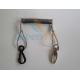 Black Vinyl Coated Stainless Steel Coil Tether w/Plastic or Metal Accessory as Simple Fastener