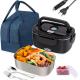 Dark Green Stainless Steel 1.5L Electric Lunch Box Leakproof Easy To Clean