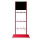 Customized Metal Red Hanging Stand Display Rack For Supermarket Retail Stores