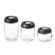 Wholesale Vacuum Jar Food Storage Canister Transparent Borosilicate Glass With Color Lid
