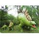 Jurassic Park Outdoor Resin Animal Statues , Artificial Robotic Moving Dinosaur Sculpture Park 