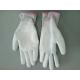 Knitted ESD Cleanroom Gloves PU Palm Coated Coloured Cuffs Static Dissipative