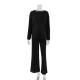 2022 Trend Knitted Long Sleeved Ice Silk Pajamas Set Outer Wear For Ladies