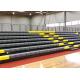 Yellow Gray Bench 7 Rows 250mm Retractable Theater Seating