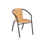 Skilled Weaving Pattern H73cm W53cm Rattan Garden Chairs Elegant Design