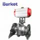Aluminum alloy actuator Pneumatic Operated Flanged stainless steel Ball Valve