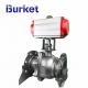 DN15-200 Stainless steel Flanged v type ball valve adjustable pneumatic ball valve