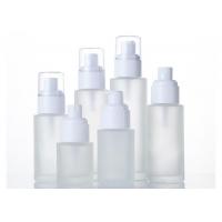 Clear Frosted Glass Serum Pump Bottles 50ml 100ml Empty Skincare Bottles
