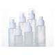 Clear Frosted Glass Serum Pump Bottles 50ml 100ml Empty Skincare Bottles