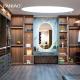 Solid Wood Customized Wardrobe Closet Modern Walk In Closet with Dress Mirror