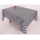 Quick Delivery Decorative Table Cloths , Poly Viscose Fabric Black Checkered Tablecloth