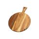 Handle 12 X 8 Acacia Wood Round Cutting Board Countertop For Meat Bread