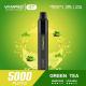Green Tea 1800mAh Rechargeable Power Bank PC+ALU Battery 118.36*21*21mm Size