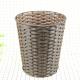 PP Weaving Rattan Fashionable cheap price white round plastic rattan basket waste bin