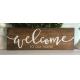 Shabby Chic Wood Pallet Welcome Sign , Eco Friendly Wood Plank Wall Art