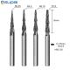 4 Overall Length Tapered End Mills with 3/8 Cutting Diameter and 0.03 Corner Radius