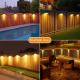 RGB Changing Waterproof Wall Light LED Garden Light Solar Fence Dock Lamp Solar Outdoor Light