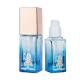 30ml Semi-Transparent Glass Foundation Bottle with Luxurious Blue and Gold