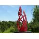 5m Large Outdoor Metal Red Painted Stainless Steel Sculpture