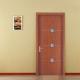 PVC Membrane MDF Flush Interior Door With Glass Eco - Friendly Paint