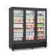 Triple Glass Door Vertical Freezer With Auto Defrost System Upright Ice Cream Freezer