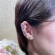 fine jewelry 18k Gold Diamond Earrings Custom AU750 Gold Diamond Earrings
