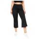 OEM ODM Women'S Plus Size Yoga Wear Black Wide Leg Cropped Pants