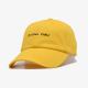 Embroidery Outdoor Sports Dad Hats Light Yellow Color Cotton Fabric For Unisex