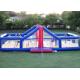 Amusement Park Inflatable Sports Games 0.9mm Bounce House Volleyball Court