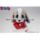 20cm Valentine's Gift Plush Dog Toy with Red Heart