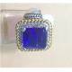 (R-85) New Fashion Jewelry Two Tone Silver Plated Amethyst Cubic Zircon Ring