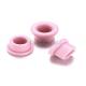 95% Alumina Ceramic Eyelet Guide Circular Shape High Hardness With Pink Color