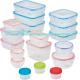 Stackable Wholesale Kitchen Microwavable Airtight High Borosilicate Lunch Box Glass Containers For Food Storage