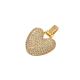 Alphabet 18K Gold Pendant  Micro Pave CZ Hip Hop Gold Charms For Jewelry Making