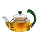 Smooth Surface Clear Glass Teapot Modern 600ml / 20oz Glass Kettle Teapot