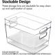 Clear Pantry Storage Organizer Bins, Storage Containers With Handle For Kitchen,Refrigerator, Freezer, Cabinet