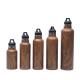 Leather Top Handle Insulated Drinks Bottle Double Wall Type
