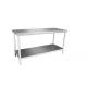 Silver Restaurant Kitchen Stainless Steel Table 1.0mm / 1.2mm / 1.5mm Thick