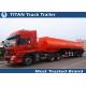 Custom bogie suspension 2 axles semi Tanker Trailer 28000-40000 liters loading capacity