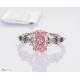 2.2ct IGI Certified Laboratory Grown Pink Oval Synthetic Diamond Classic Style 18 Karat White Gold Ring