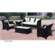 5-piece outdoor rattan Wicker classic high back sofa with end table -9031