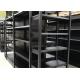 Industrial Wood And Metal Display Shelves / Warehouse Wood And Metal Shelf